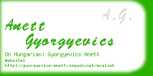 anett gyorgyevics business card